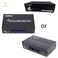 Ppy 4 Cổng AV Video RCA 4 Đầu Vào 1 Đầu Ra Switcher Công Tắc Chọn Bộ Chia Hộp 4 Cách Bộ Chọn Tín Hiệu