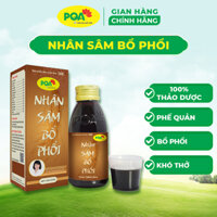 PQA NHÂN SÂM BỔ PHỔI(siro): bị ho do hút thuốc lá, thuốc lào, tiếp xúc với người hút thuốc