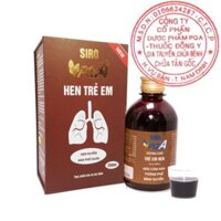 (PQA) SIRO CAO CẤP HEN TRẺ EM:Khó thở,ho lâu ngày,có đờm,hen suyễn,dùng cho trẻ trên 2 tuổi,250ml