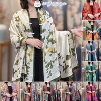 Pqmlsjk154 Satin Khóa Khăn Choàng, Chống Nắng Chống Nắng Khăn Lụa Khăn Trùm Đầu, Thời Trang Mỏng Phong Cách Dân Tộc Áo Khoác Ngoài Vai Nữ Cô Gái