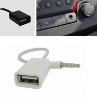 Practical M/F Mini Audio Plug Jack AUX Adapter Cable 3.5mm Male To USB 2.0 Female Converter