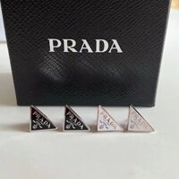 Prada Bông tai tam giác đảo ngược gia đình P cao cấp dành cho nữ, Huy hiệu chữ cái cao cấp, Internet đơn giản và cá nhân C