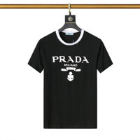 Prada2601 Phong Cách Mới Mỏng Phong Cách Kéo Khung Cotton Nam Áo Thun Nam