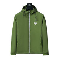 Prada4723 Áo khoác có mũ trùm đầu thông thường phong cách mới Áo khoác nam