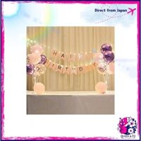 PRATYUS Birthday Balloon Party Set, Balloon Stand, Balloon Holder, Happy Birthday Garland, Pink/Gold