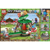 PRCK 63017 non Lego XE QUAY bộ đồ chơi xếp lắp ráp ghép mô hình Minecraft MY WORLD Game Xây Dựng 554 khối