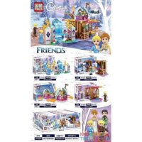 PRCK 67020 non Lego 4 LOẠI CÔNG VIÊN BĂNG TUYẾT KỲ DIỆU bộ đồ chơi xếp lắp ráp ghép mô hình Frozen CASTLE Nữ Hoàng Băng Giá 309 khối