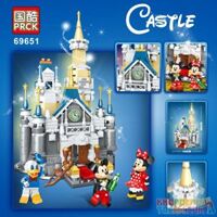 PRCK 69651 non Lego LÂU ĐÀI DISNEY NHỎ bộ đồ chơi xếp lắp ráp ghép mô hình Medieval Castle Chiến Tranh Trung Cổ 348 khối