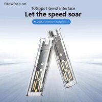 Pre M.2 NVME Enclosure Hỗ trợ PCIe / NGFF SATA / Giao thức kép SSD USB Type C 10Gbps M2 SSD Vỏ ngoài trong suốt Hộp đĩa cứng COD