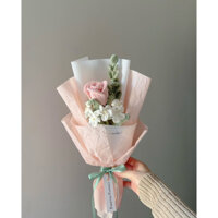 [PRE-ORDER 5-7 days] Bó hoa mix hoa hồng và lưu ly_Nger Handmade