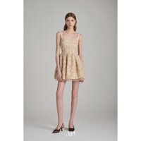 (Pre-order giảm 7%) XIPI - Bernice Dress - Đầm Ren Kem Hoa Nhún Xòe Phối Lưới