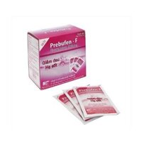 PREBUFEN -F_Ibuprofen 400mg_hộp 20 gói_cty 3/2_Prebufen-F 400mg điều trị viêm khớp dạng thấp, viêm khớp dạng thấp thiếu niên. Hạ sốt ở trẻ em.
