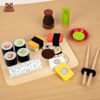 Predolo Gỗ Sushi Playset Sushi Thực Phẩm Chơi Đồ Chơi Học Tập Sushi Cắt Lát Chơi Bộ Thực Phẩm Cho Bé Gái Bé Trai Trẻ Em Quà Tặng Sinh Nhật