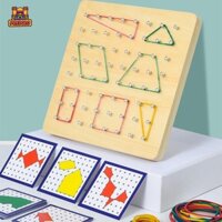 Predolo Montessori Đồ họa bằng gỗ, Đồ chơi giáo dục đồ họa DIY Vật liệu thao tác toán học cho trẻ em Bé trai Bé gái