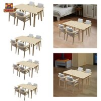 Predolo Nhà Búp Bê Bàn Ghế Đồ Nội Thất Mô Hình Đồ Trang Trí Dioramas Cảnh Trang Trí Nội Thất Mini Cho Micro Phong Cảnh Dự Án DIY