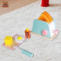 Predolo Phụ Kiện Nhà Bếp Vai Trò Sáng Tạo Chơi Máy Làm Bánh Mì Đồ Chơi Nhà Bếp Bằng Gỗ Cho Trẻ Em Mầm Non Bé Gái Bé Trai Quà Tặng