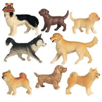 Predolo Rắn Mô Phỏng Mô Hình Chó Trang Trí Búp Bê Bức Tượng Thu Nhỏ Cho Trẻ Em Giáo Dục Sớm, Gói 8 Chiếc