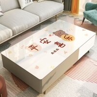 Preferred#[1.2Ten Thousand People Collection]Coffee Table Cloth No-Wash Waterproof Oil-Proof Living Room Dining Table Mat Light Luxury High-End Feel pvc Table Mat Household Coffee Table Mat WY12