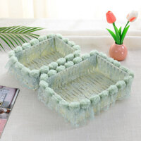 Preferred#[3584People Collection]Desktop Storage Basket Coffee Table Snack Basket Entryway Storage Box Desktop Storage Basket Cosmetics Keys Miscellaneous Storage WY12