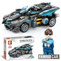 Preferred#Compatible with Lego Building Blocks Assembled Racing Boy Toy Model Sports Car QQ Flying Car9to12Year-Old Creative DIYWY12