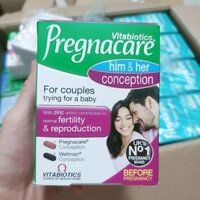 Pregnacare Him Her của Uk tăng thụ thai dành cho vợ chồng