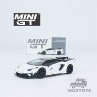 (Premium bánh cao su) Xe mô hình MINI GT (No467) LB-Silhouette WORKS Lamborghini Aventador GT EVO White