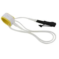 Premium Surf Leash, Maximum Strength, Lightweight, Kink-free, Perfect for All Types of Surfboards - Clear White 6 ft