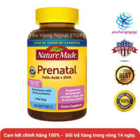 Prenatal Folic Acid + DHA 150 viên của Nature Made Mỹ.