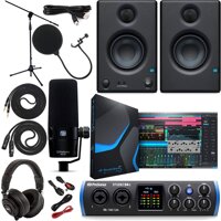 PreSonus Studio 24c 2x2 USB Type-C Audio/MIDI Interface with Studio One 5 Artist Software Pack w/Eris 3.5 BT Pair Studio Bluetooth Monitors and Pre...