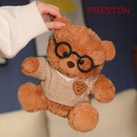 Preston Gấu Sang Trọng Đồ Chơi, Camera Dress Up Sang Trọng Gấu Búp Bê, Hoạt Hình Mềm Mại Nơ Vòng Cổ Thú Nhồi Bông Gối Sinh Nhật Lễ Tình Nhân