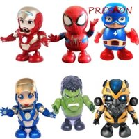 Preston Khiêu Vũ Siêu Anh Hùng Với Đèn LED Marvel Avengers Đồ Chơi Mô Hình Bumblebee Hát Khiêu Vũ Robot Điện Đồ Chơi Người Sắt Hình