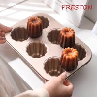 Preston Khuôn Cannele Món Tráng Miệng Mousse Dụng Cụ Nấu Ăn Thép Carbon Chống Dính Chảo Bánh Pháp