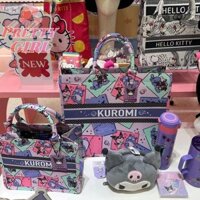 [Pretty ggirl] Túi Tote vải Sanrio Hello Kitty dành cho nữ Phim hoạt hình dễ thương Túi mua sắm sức chứa lớn Túi xách đi lại Túi xách My Melody [mới]