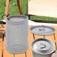 Prettyia Titan Nắp Cốc Di Động Nhẹ Cốc Uống Có Lưới Dây Rút Túi