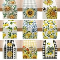 Pri Sunflowers Table Runners Kichen Lễ Tạ Ơn Tiệc Cưới Khăn Trải Bàn Trang Trí