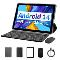 PRICOM Tab11 Android 14 Tablet 10 Inch, 8Gb (4+4 Mở Rộng) Ram+128Gb Rom, Octa-Core, 5G Wifi Với Bàn Phím, Chuột, Vỏ