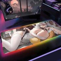 Prinz Eugen Azur Lane Gợi Cảm Anime Cô Gái Chuột Miếng Lót Game Thủ Rgb Để Bàn Thảm Sau Đèn Led Thiết Lập Phụ Kiện Chơi Game Deskmat Lớn Mousepad