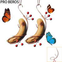 Pro BEROS Chuối Giá Đỡ Cho Bướm, Mini Treo Bướm Chuối Ăn Có Hạt Thủy Tinh Màu, Dây Đồng,
