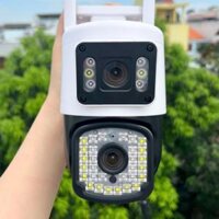 (Pro) Camera Wifi Yoosee 2 Mắt Xoay 360 Độ Tích Hợp Báo Động Loa To (Màu Trắng)