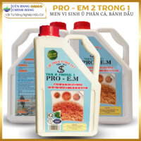 PRO-EM 2 TRONG 1 Ủ Phân Cá, Phân Bánh Dầu KhôNg Mùi Hôi - 2 Lít