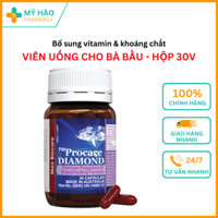 Procare Diamond - Viên Uống Bổ Sung Sắt, Vitamin Tổng Hợp và Acid Folic Cho Mẹ Bầu (Lọ 30 Viên)
