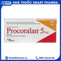 Procoralan 5mg trị đau thắt ngực, suy tim (4 vỉ x 14 viên)