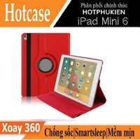 product Bao da cho iPad Mini 6 xoay 360 độ hiệu HOTCASE chống bụi chấm thấm tiện lợi. cơ chế Smartsleep - Hàng nhập khẩu - Đỏ