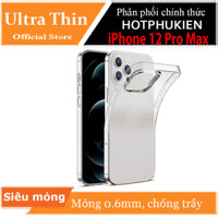 product Ốp lưng dẻo silicon cho iPhone 12 Pro Max hiệu Ultra Thin siêu mỏng 0.6mm, chống trầy, chống bụi - Hàng nhập khẩu - iPhone 12 Pro Max