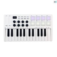 Professional M-VAVE 25-Key MIDI Control Keyboard - Mini USB Controller with RGB Backlit Pads and Knobs - Perfect for Studio Recording and Live Gigs