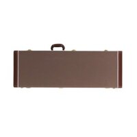 Profile Hardshell Rectangular Electric Guitar Case Brown Fabric
