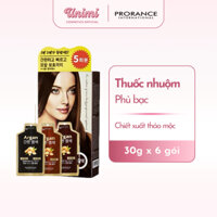 PRORANCE Nhuộm tóc phủ bạc Argan Easy Coloring 6 gói (15gx6)