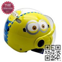 [Protec Trẻ Em] Mũ Bảo Hiểm Cho Bé Từ 2-12 Tuổi Hình Minion Có Kính