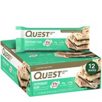 Protein Bar bán chạy nhất thế giới QUEST Made in USA - Peppermint Bark - Full box 12 bar