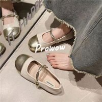 Prowow❤Giày moccasin phẳng ấm áp mới dành cho nữ Giày Mary Jane